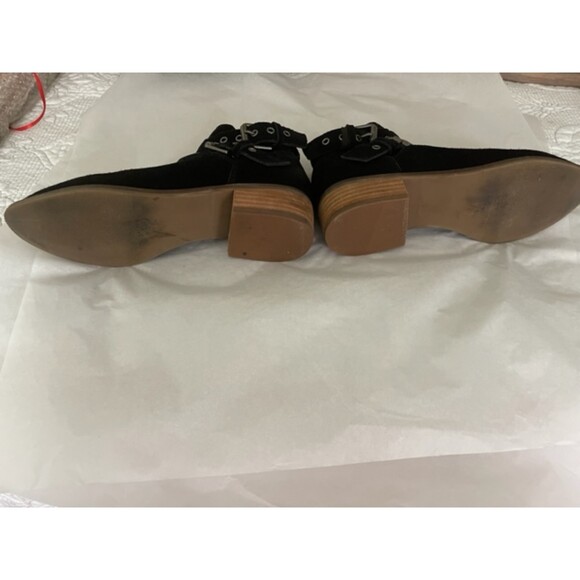 Dolce Vita Women’s Black Almond Toe Booties Sz 6 Buckle Straps Boot. - Picture 5 of 8